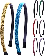 8Pcs Color Glitter Headband Sequin Hairband Alice Band Hair Hoop view 5