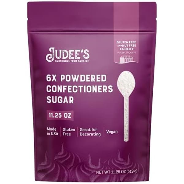JUDEE’S 6X POWDERED CONFECTIONERS SUGAR 11.25 OZ –...