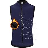YKYWBIKE Cycling Vest for Men Sleeveless Cycling Jacket Fleece Biking Vest Ykk Full Zip Cycling Gilet Windproof Bike Vest