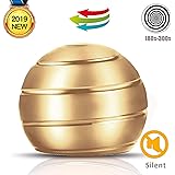 BOBOSOW Kinetic Desk Stress Relief Toy，Office Executive Metal Fidget Spinning Ball for Adults & Kids, Spinner Toys for ADHD & Eliminate Anxiety & Keep Focus & Relaxing (Gold)