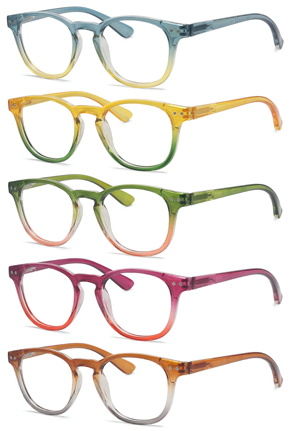 Eyekepper 5 Pack Fashion Readers Womens Reading Glasses (One for Each Color, 4.00) — image 1