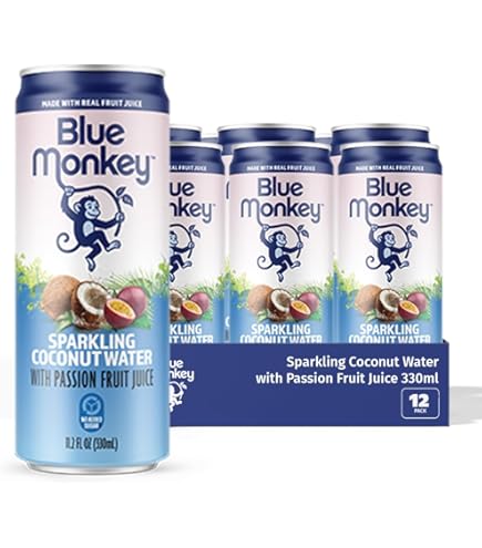 Blue Monkey 100% Coconut Water with Pulp NFC (12pk), 12 Count