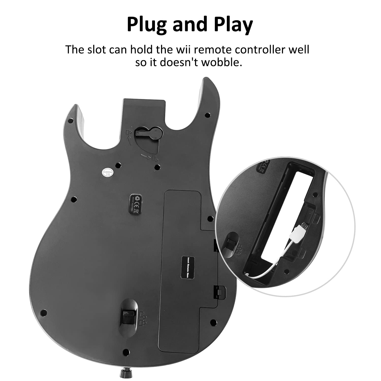 ATUTEN Wireless Guitar Compatible for Wii, Supports for Rock Band Games and Guitar Hero.（Rock Band 1 is Not Supported）