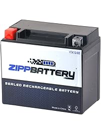 Zipp Battery YTX12-BS High Performance-Maintenance Free-Sealed Agm Motorcycle Battery