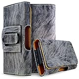 Premium Sleek Leather Holster, Samcore Carrying Side Pouch Case With Belt Clip Belt Loop For SAMSUNG Galaxy S5, S6, S6 Edge, S7 [Fits 5.1
