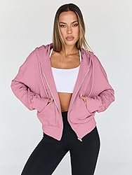 Trendy Queen Hoodies for Women Full Zip Up Cropped
