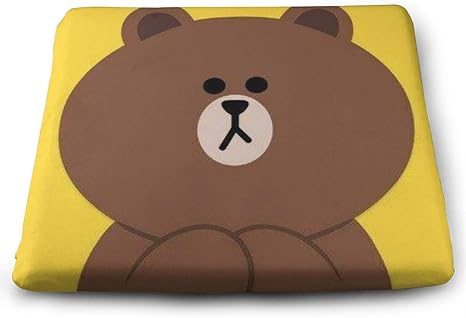 Amazon Co Jp ライン タウン Line Town コニー ブラウン 座布団 クッション 縦38 横35 厚さ3cm 角型 低反発 すべり止め加工 チェアパッド 通気性抜群 滑り止め カバー 長時間座でもお尻が痛くならない ホーム キッチン