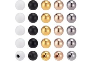 BENECREAT 70Pcs M4 Thread Cap Nuts Knob, 5 Colors Ball Knob Caps, Light Fixture Fastening Nuts, Ball Lamp Decoration Screw Ca