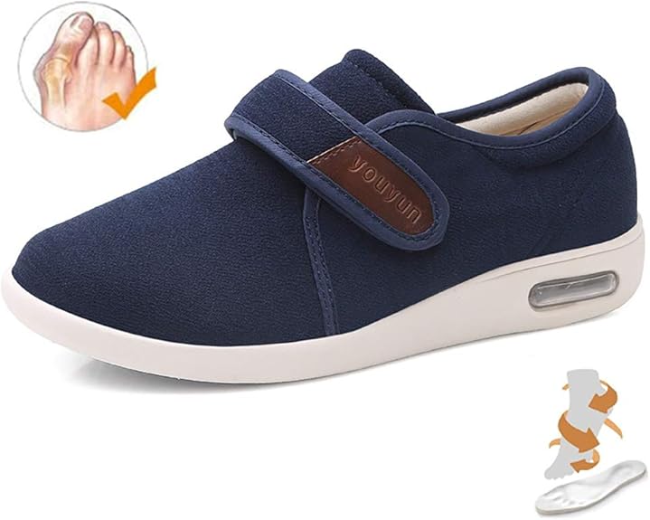 TTW Mens Diabetic Shoes Adjustable Wide Fitting Air