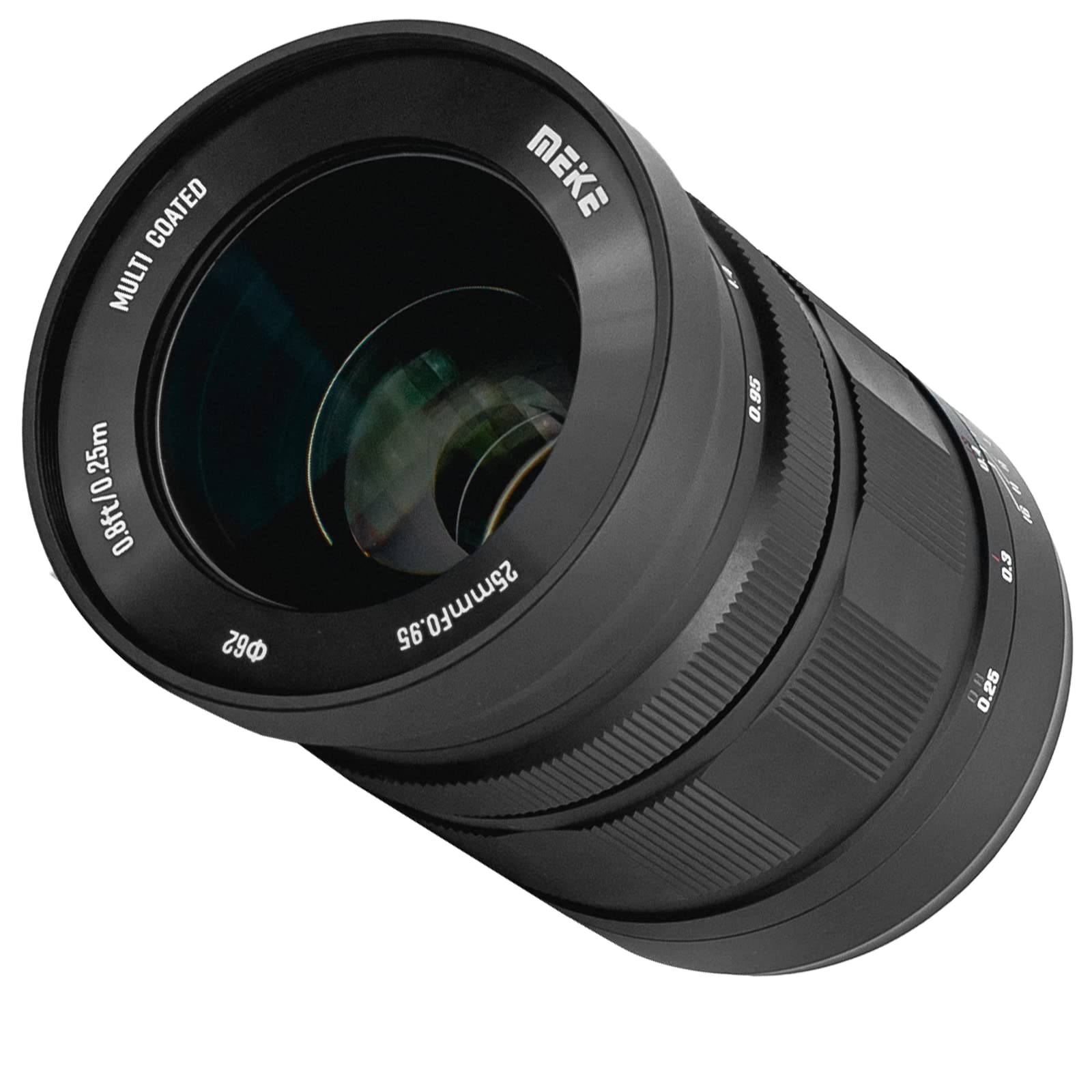 Meike 25mm f0.95 Large Aperture Manual Focus APS-C Lens Compatible with Canon EF-M Mount Mirrorless Cameras EOS M M2 M3 M5 M6 M10 M50 M100 M6II M200 etc