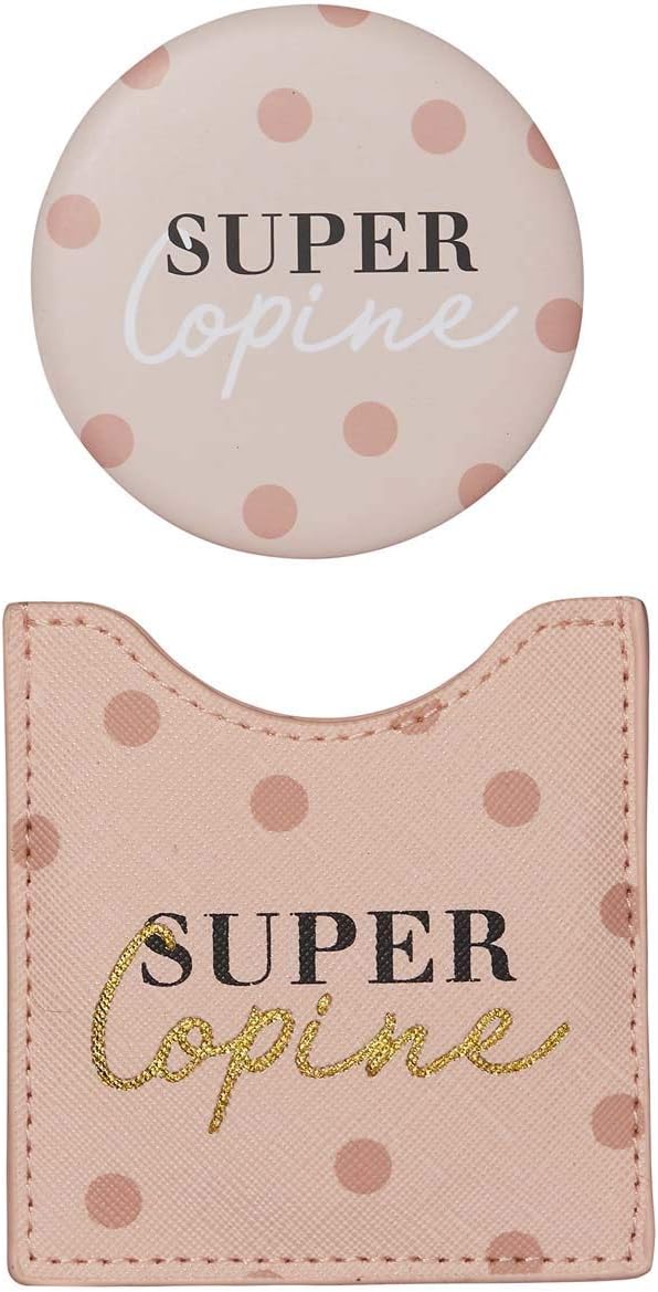 Draeger - Super Girlfriend Mirror - Round Pocket Mirror to Take Anywhere, Any Occasion - Dimensions 8.5 cm x 8 cm - Image 3