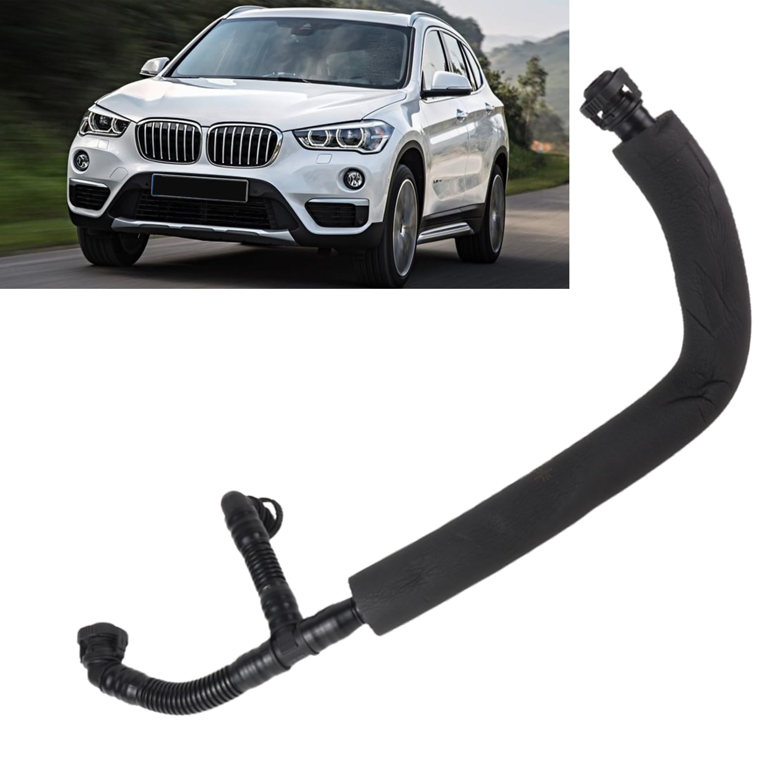 Photo 1 of 11157559528 3-Way PCV Crankcase Breather Hose Vent Hose For BMW 2002-2015 1,3,6,7,X1,X3,X5,Z4 Series - N52 2.5L 3.0L - 130i 325i 330i 630i 730Li xDrive25i 23i 28i 30i Replace# V20-2277 V202277
