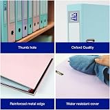 Oxford A4 Lever Arch Files 3 Pack Pastel Pink Lilac Mint 70mm 560 Sheets view 2