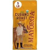 Mayorga Dark Roast Coffee 5lb bag Cubano Roast 100% Arabica Caf&eacute; Whole Coffee Beans - Smoothest Organic Coffee - Specialty Grade, Non-GMO, Direct Trade