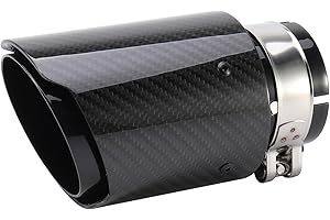 TEMPSNOW Carbon Fiber Exhaust Tip 2.5 Inlet 3.5 Outlet Exhaust Tips 2.5 to 3.5 Muffler Tip