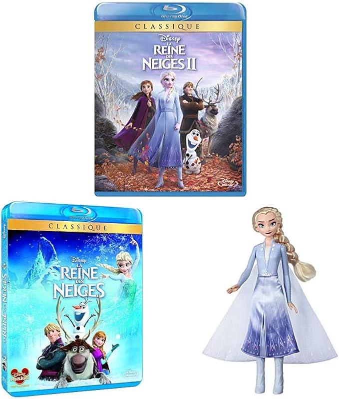 La Reine Des Neiges Amazon Prime Pack La Reine des Neiges 1 et 2 Blu-Ray + Poupée Elsa Lumineuse: Amazon
