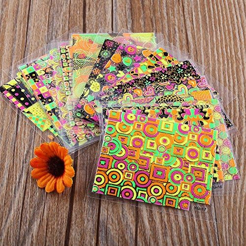 Maquita 24 Sheets 3D Nail Art Stickers Tip Decal Manicure Flower Pattern Design For Women