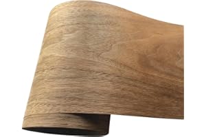 ECYC Ltd Walnut Wood Veneer Sheet, Natural Thin Wood Veneer Sheets Flexible Wood Veneer for Refurbished Furniture, Guitar, Sp