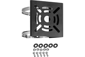 WiTi Universal Vertical Pole Mount for Security Camera, Solid Metal Mounting Corner Bracket with 2 Loops, Suitable for CCTV Cameras LED Wall/Stage Lights, Solar Panels
