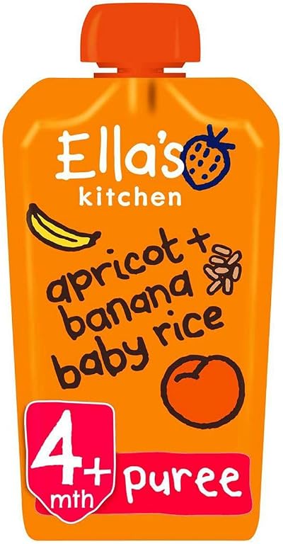 Ella's Kitchen Ellas Ban Apri Rice S1 120g Organic Baby Food