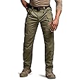 CQR Men's Flex Stretch Tactical Pants, Water Resistant Ripstop Cargo Pants, Lightweight EDC Outdoor Work Hiking Pants