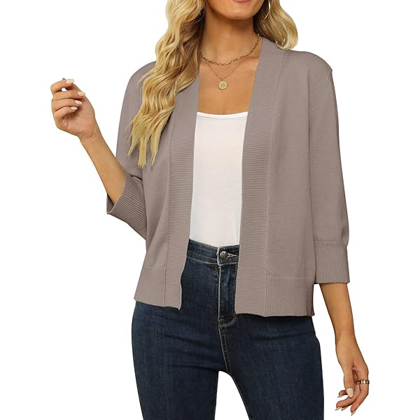 Generic Short Sleeve Cardigans for Women Cropped Cardigan Cardigan