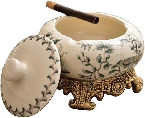 Amazon Maybaoアート灰皿蓋灰皿装飾テーブルトップエレガントアッシュホルダーfor Cigarette ホワイト Aty3 インテリア オンライン通販