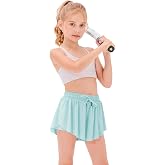 Stelle Girls Butterfly Shorts with Pockets Athletic Running Sports Skirt | 2 in 1 Sports short, 5-16 Years, Lightweight, Brea