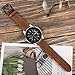 TRUMiRR Band for Galaxy Watch 3 45mm / Galaxy Watch 46mm / Gear S3 Men, 22mm Double Color Genuine Leather Watchband Quick Release Strap for Amazfit GTR 4 / GTR 3 Pro/GTR 2e