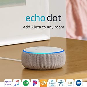 Certified Refurbished Echo Dot (3rd Gen) - Smart speaker with Alexa - Sandstone