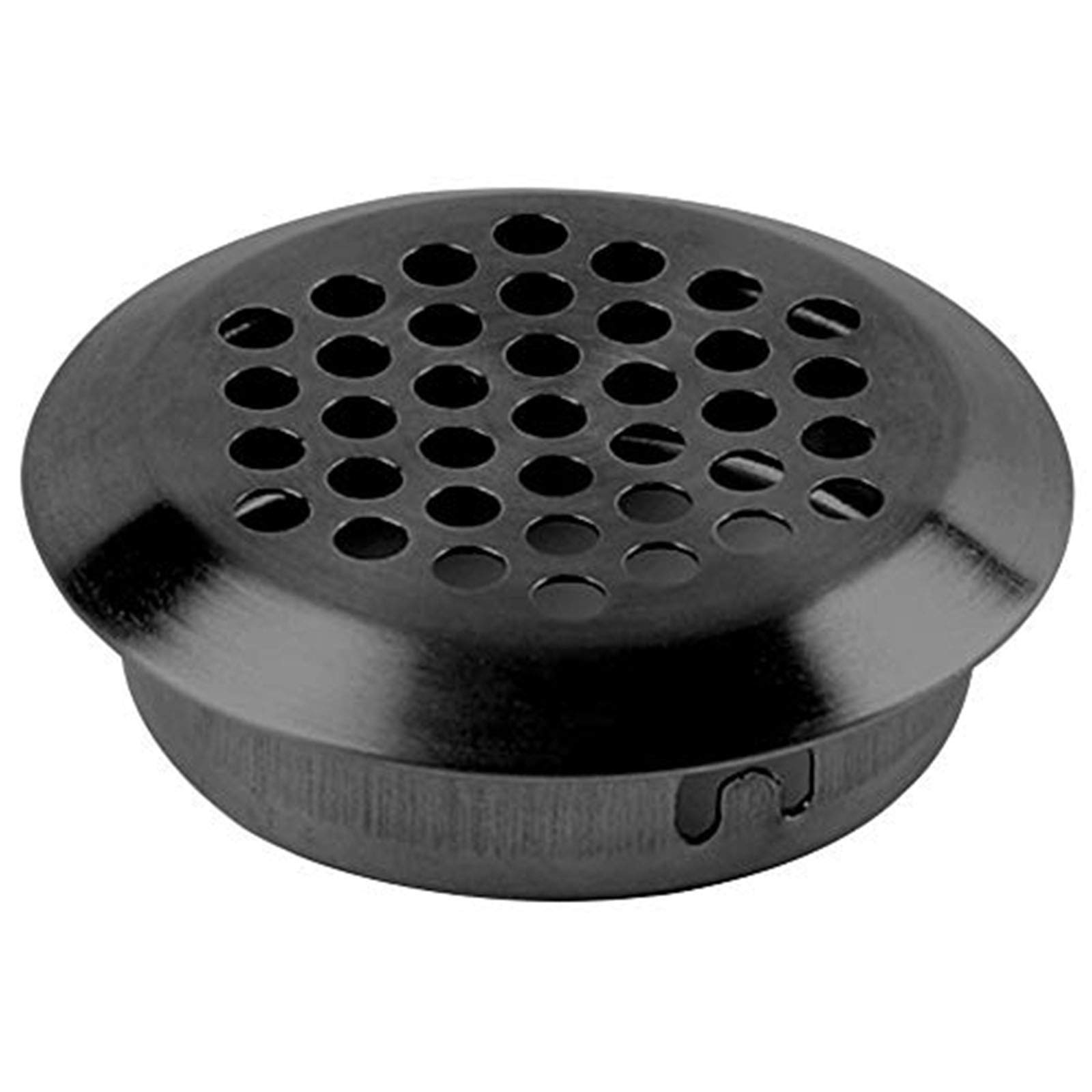 Carkio 53mm Air Vent Louver,20PCS Stainless Steel Round Oblique Per Compatible with ated Mesh Cabinet Cupboard Hole Air Vent Cover Louver Compatible with Kitchen Cupboards Garderobe Ventilation,Black