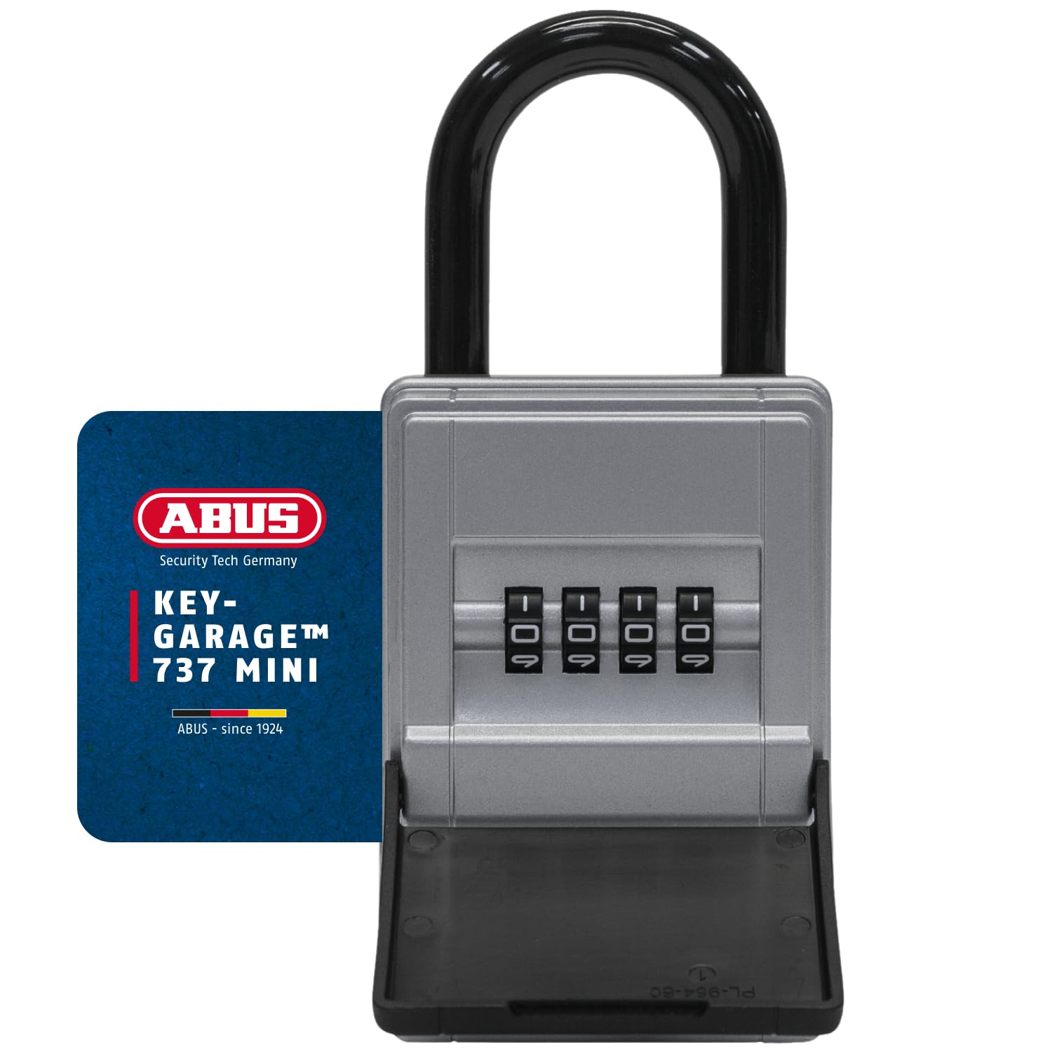 ABUS KeyGarage 737 Mini - Key Box with mounting Bracket - Key Safe for up to 8 Keys or Small valuables - Black-Silver