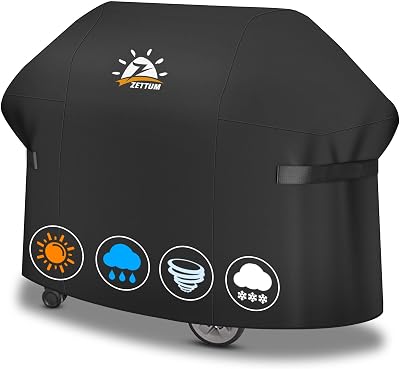 Zettum BBQ Cover 208 cm Large Grill Cover 6 Burner 600 Series PU