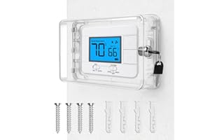 Pihode Thermostat Lock Box with Key, Fits Thermostats 8.7" × 5.5" or Smaller, Universal Large Thermostat Cover for Thermostats & Sprinkler Controllers, Sprinkler Controller Guard