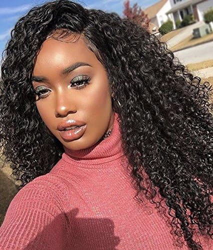 13×6 Lace Frontal Wigs 150% Density Brazilian Virgin Hair Kinky Culry Human Hair Pre Plucked 360 Lace Wigs For Black…