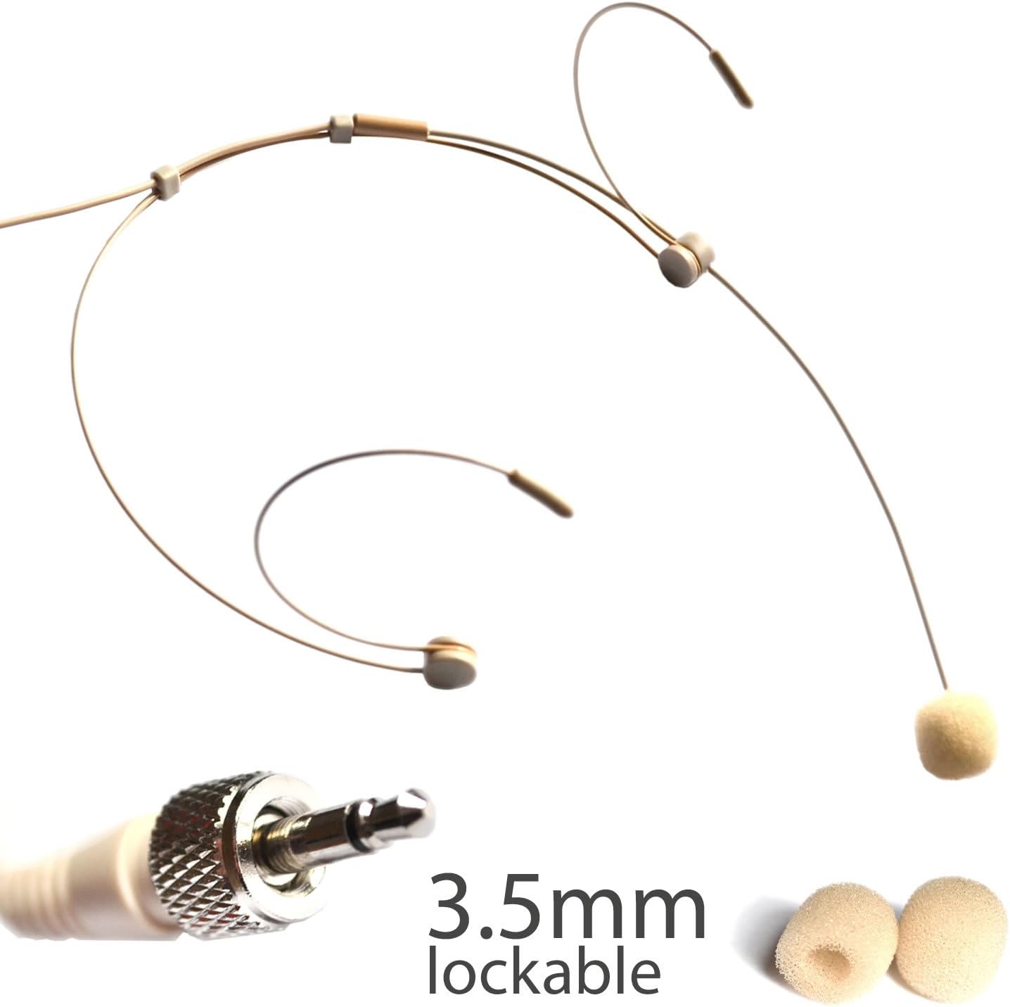 UltraDisk 4092 Skin Beige Headset Microphone for Sennheiser G2, G3 Evolution Wireless Bodypack Transmitters