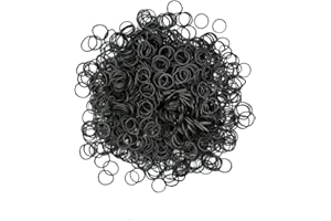 1000 Pcs Mini Rubber Bands Elastic Hair Ties for Hair Making Hairstyle (Black)