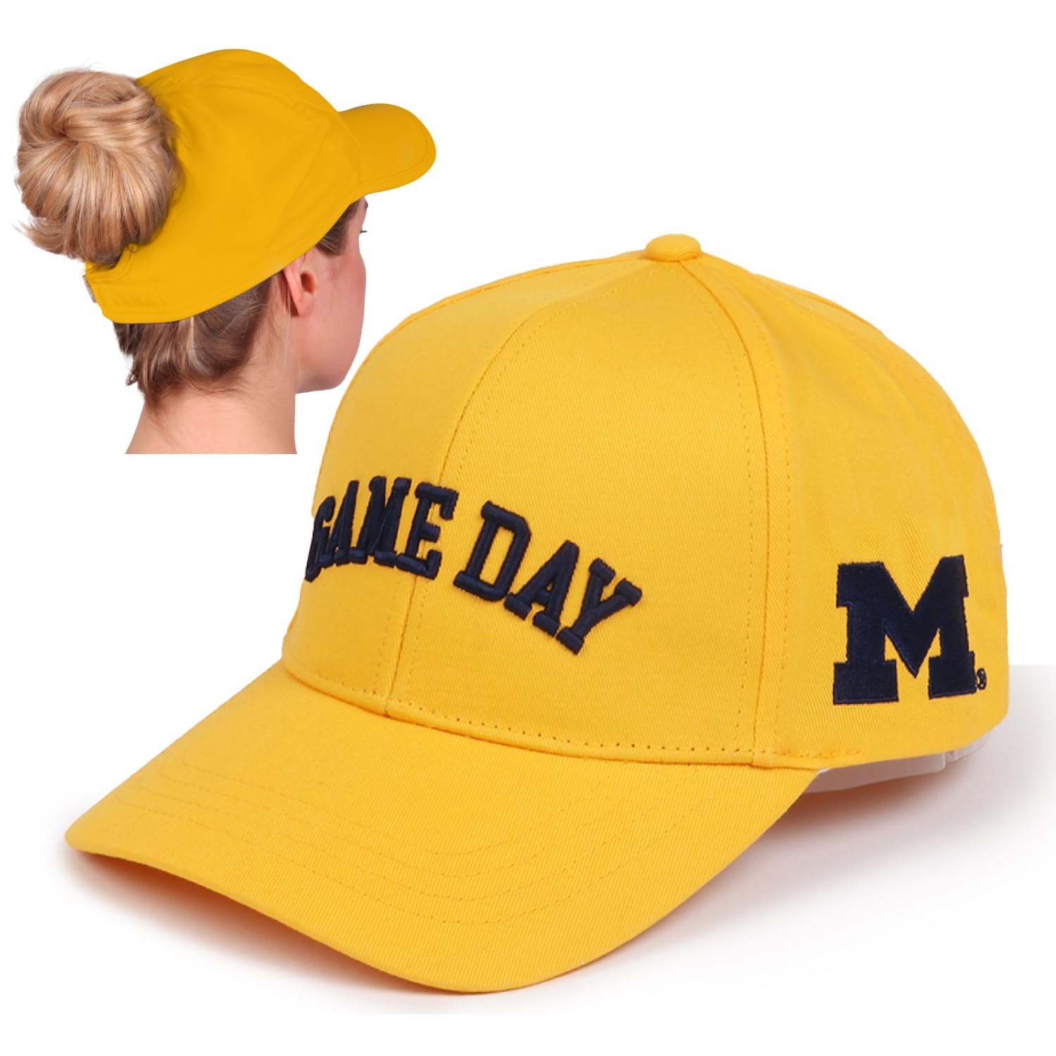 Ponyflo Women's Ponytail Baseball Cap - Curly Hair