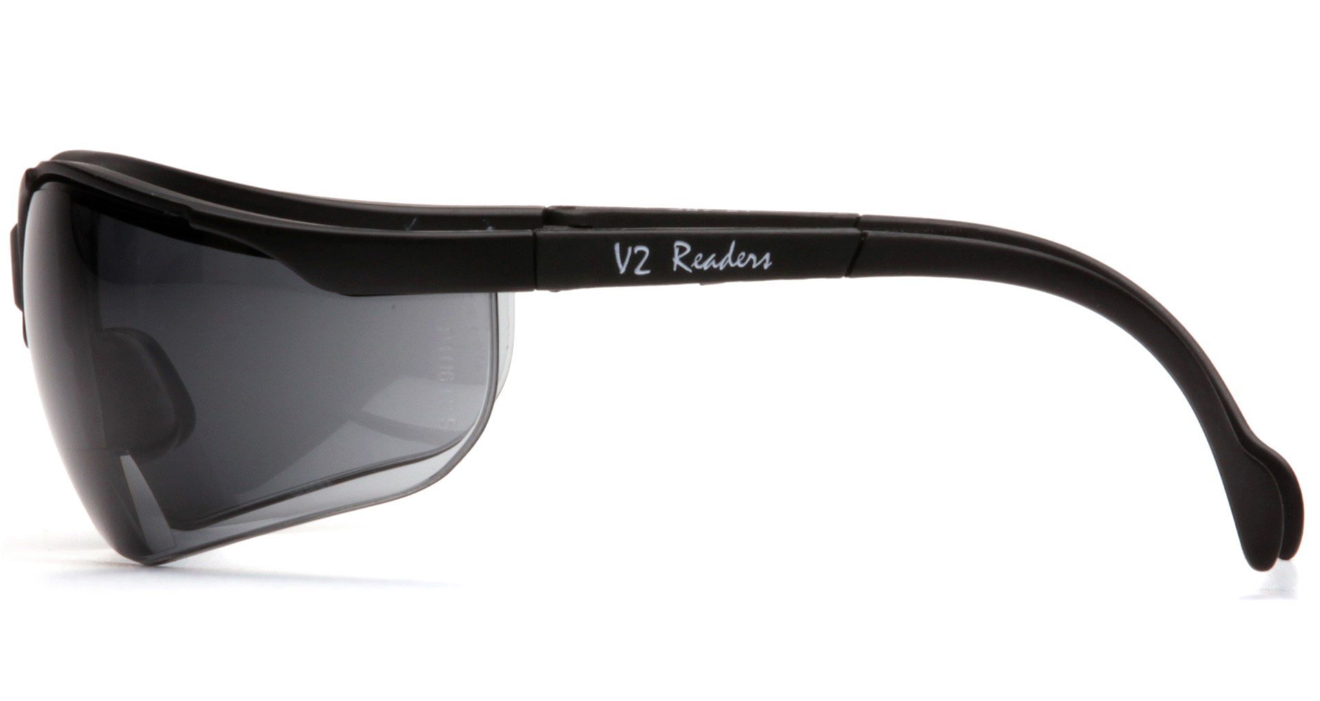 Pyramex V2 Readers Safety Eyewear, Gray +3.0 Lens With Black Frame on