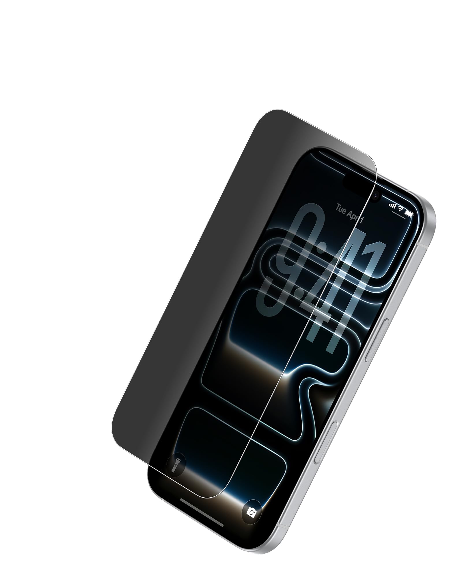 Belkin ScreenForce InvisiGlass Privacy Screen Protector for iPhone 17 Pro, Scratch-Resistant Impact Protection w/Included Easy Align Tray for Bubble Free Application - Made with Recycled Glass