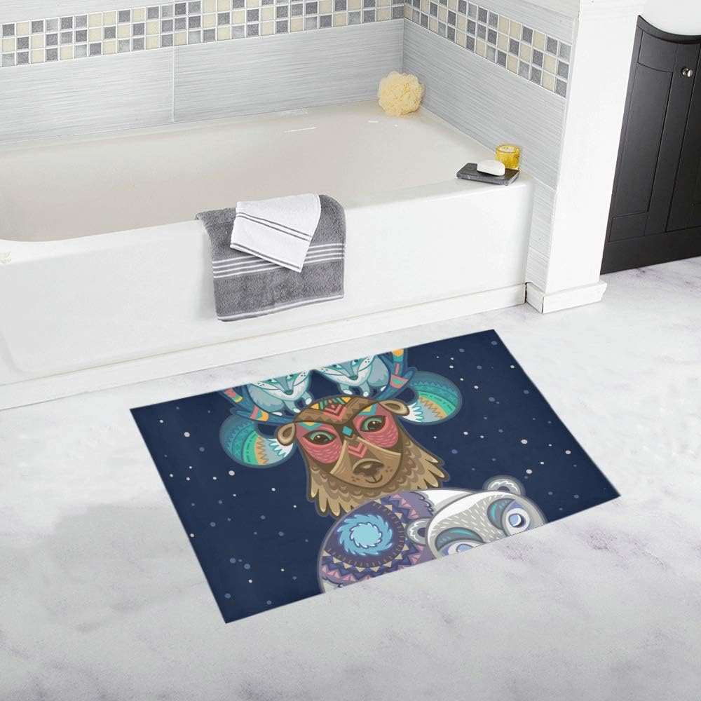 Amazon Com Soft Non Slip Bathroom Floor Mats For Kids Vintage Original Tribal Indian Totem Bathroom Rug For Boys Fancy Bathroom Decor Absorbent Microfiber Bath Mat Men Machine Wash 20x32inch Kitchen Dining