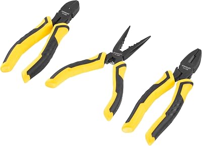 Stanley STA075094 Control Grip Plier Set 3-Piece Yellow Black