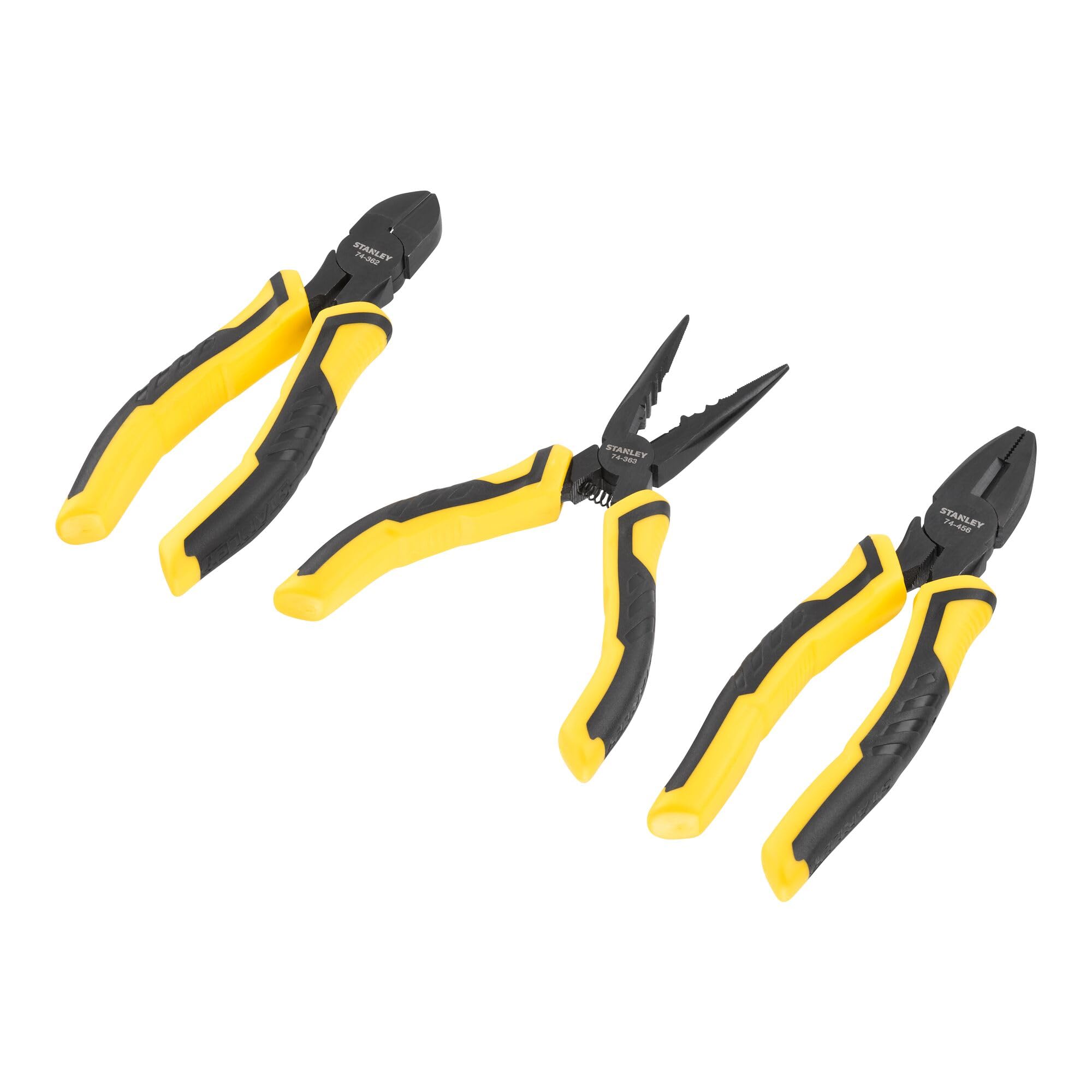 Stanley Tools STA075094 Control Grip Plier Set - Yellow/Black (3-Piece)