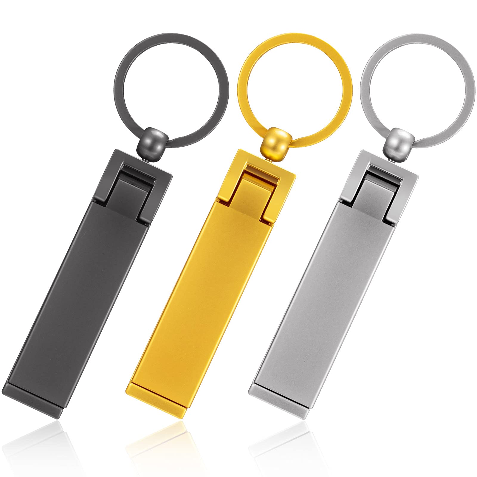 Photo 1 of 3 Pieces Purse Hook for Table Instant Bag Hook Hanger, 2-in-1 Handbag Table Holder Hanger Set Mobile Phone Holder Foldable Storage Stylish Swivel Design for Women Desk(Silver, Gun-Black, Gold)