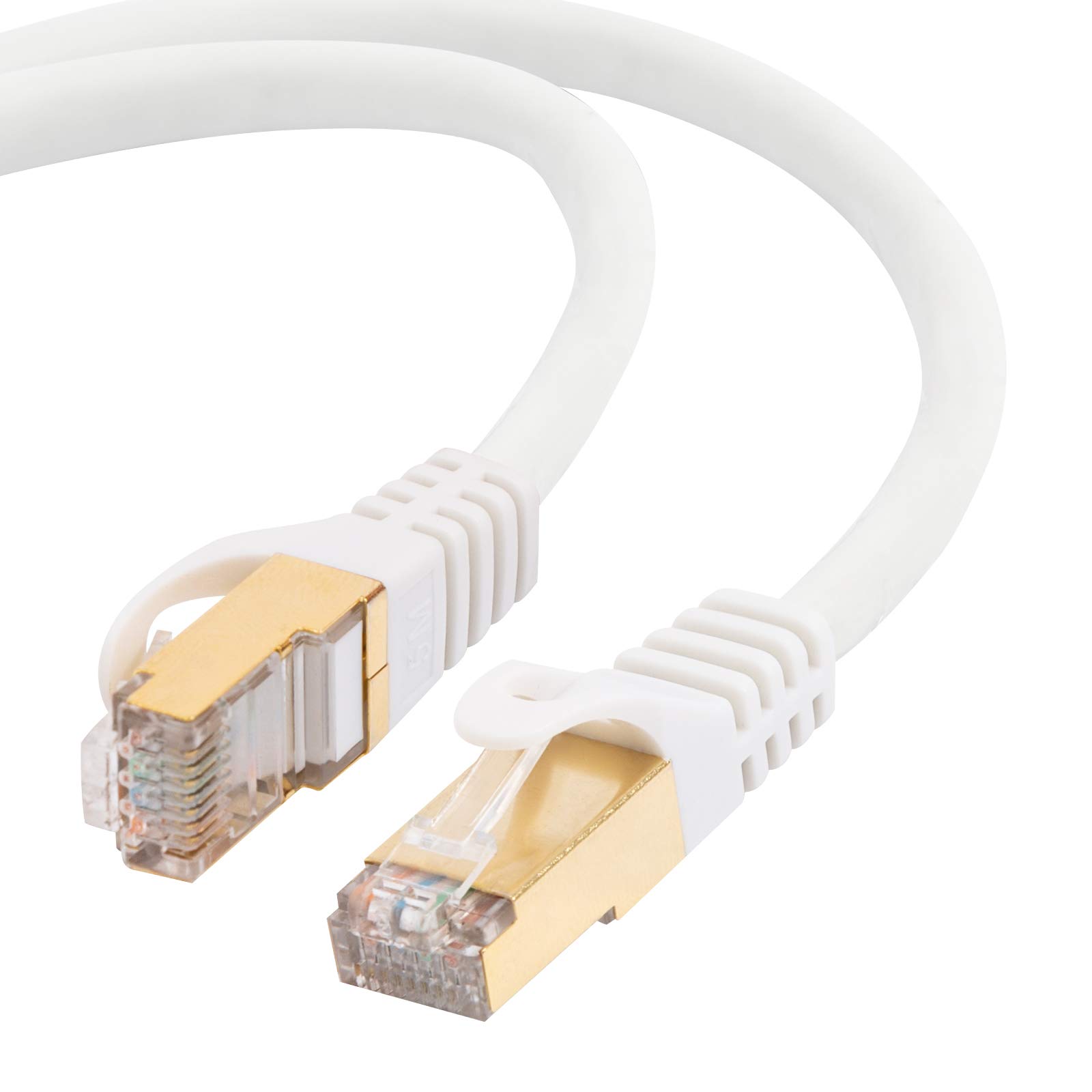 SLx Network Cable, 5M CAT 7 Ultra-Fast 10GBps Long Ethernet Cable Newest 2021 Internet Cable RJ45 Connection Ideal For Internet, Modem, Gaming, PS5 & XBOX, TV, PC, White