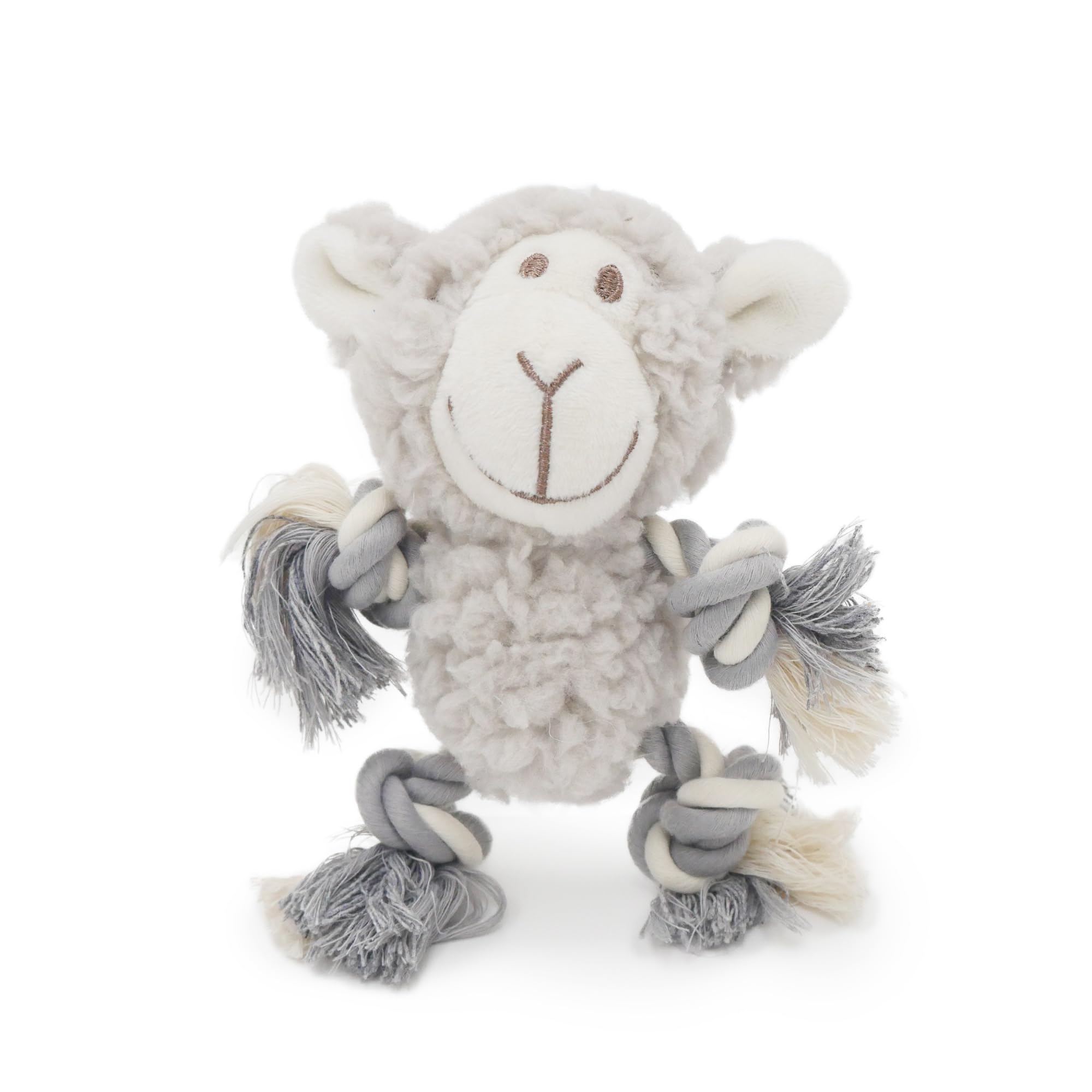 AROMADOG Senior Mini Fleece and Rope Dog Toy 15cm – Scented Calming Plush with Therapeutic Essential Oils, Soft Soothing Toy with Squeaker, Stress and Anxiety Relief for Older Dogs