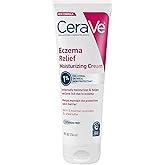 CeraVe Eczema Relief Moisturizing Cream with Colloidal Oatmeal, Shea Butter & Vitamin E For Dry Skin & Itchy Skin Relief, Steroid Free & Paraben Free, 8oz