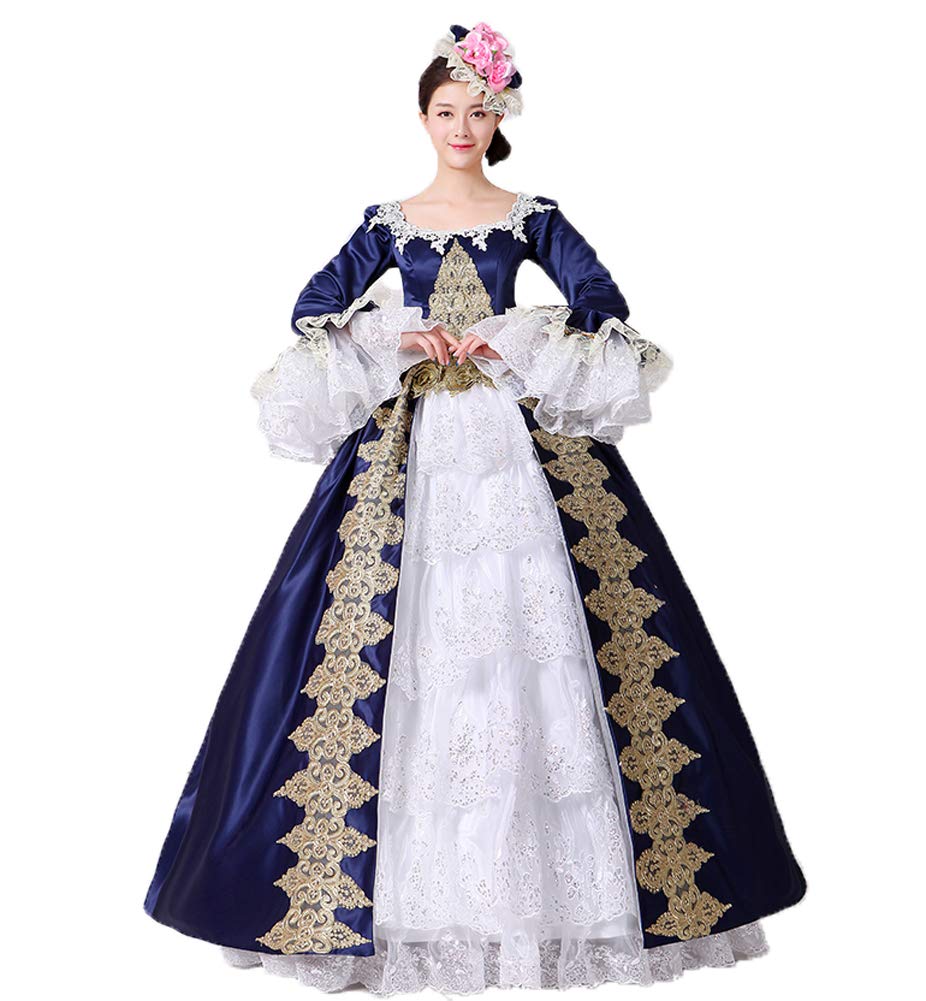 発表会 Mサイズ 演奏会などに 舞踏会カラードレス M オペラ風ステージ服 お姫様ワンピース パーティー B07gxfskpr ブルー ロングドレス コスチューム 国内発送 Www Eurlhosnakamel Dz