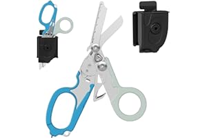 FRMINGZHAO Trauma Shears Emergency Shears with Strap Cutter and Glass Breaker Stainless Steel Foldable Scissors Pliers, Outdoor Camping Rescue Scissors Tools …