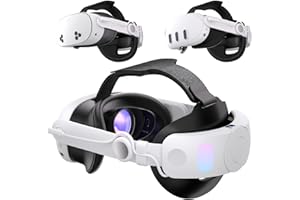 Iesooy Head Strap with Battery for Meta Quest 3/3S, 6000mAh Rechargeable Headstrap with Digital Display Enhanced Comfort and Extend Game Time for Quest 3/3S Accessories